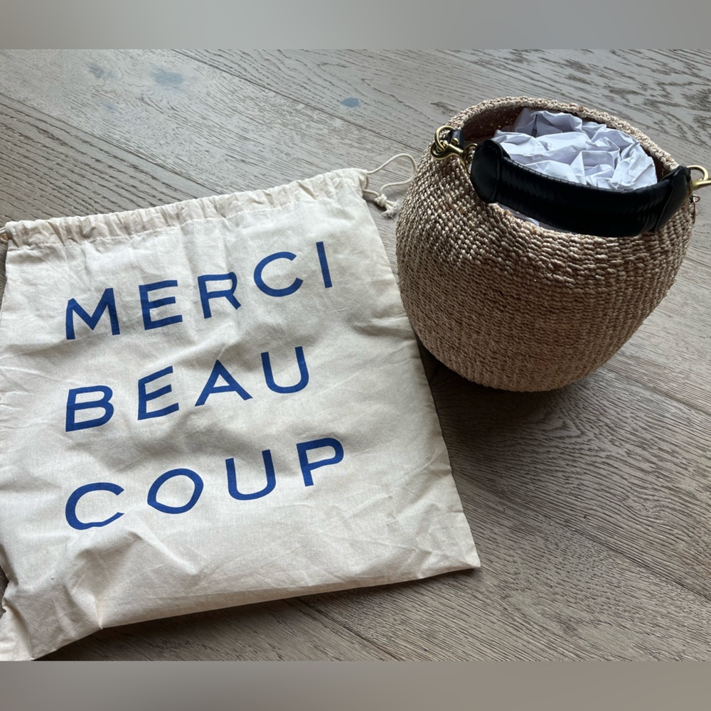 NWT Clare V. Pot de Miel (Natural) with Leather Shortie Strap (regular size) - Picture 4 of 8